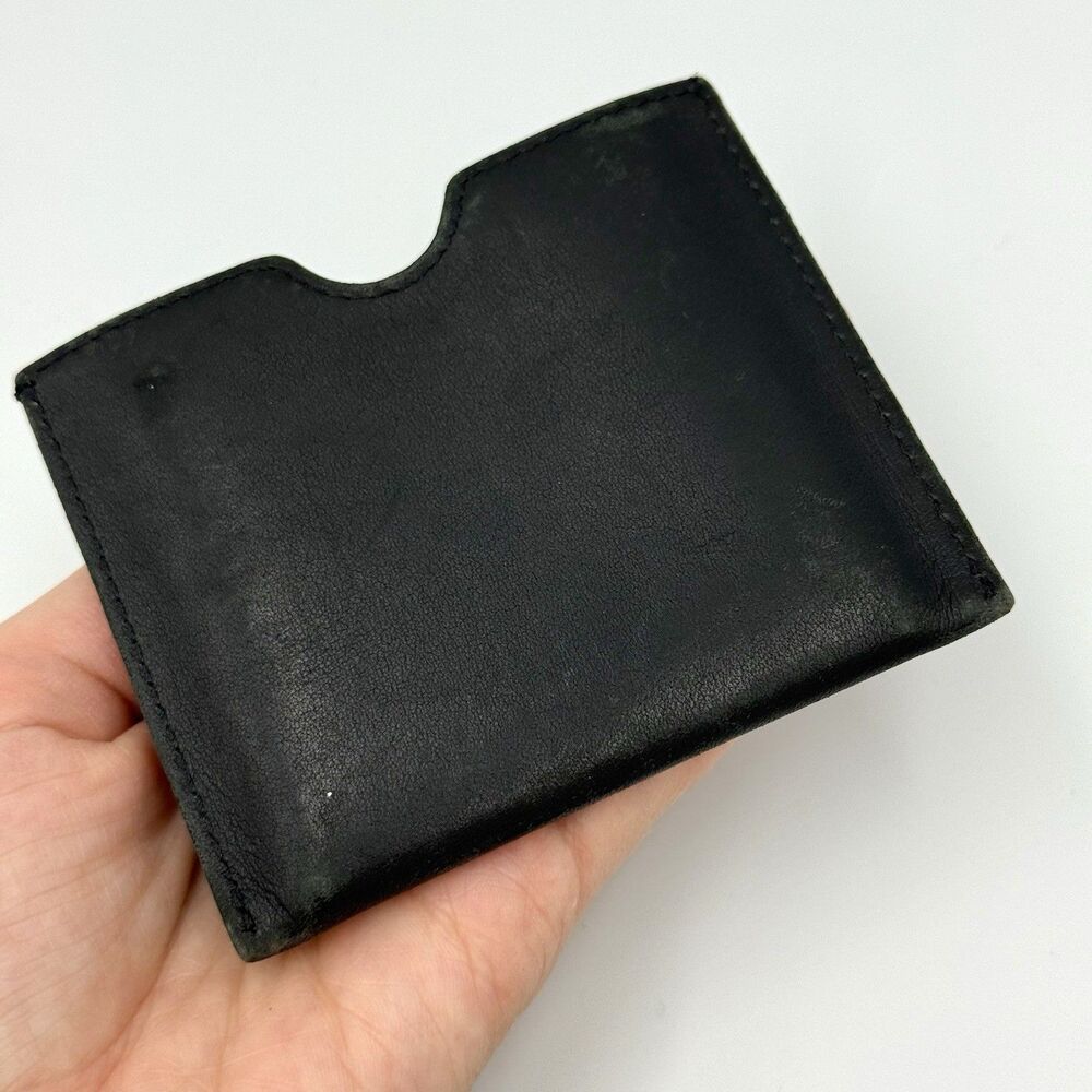 Vintage Coach Black Leather Compact Mirror Holder Sleeve w/ Mirror - Picture 4 of 9